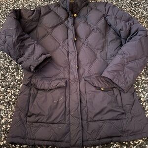 Lands' End Women's Quilted Black Puffer Jacket